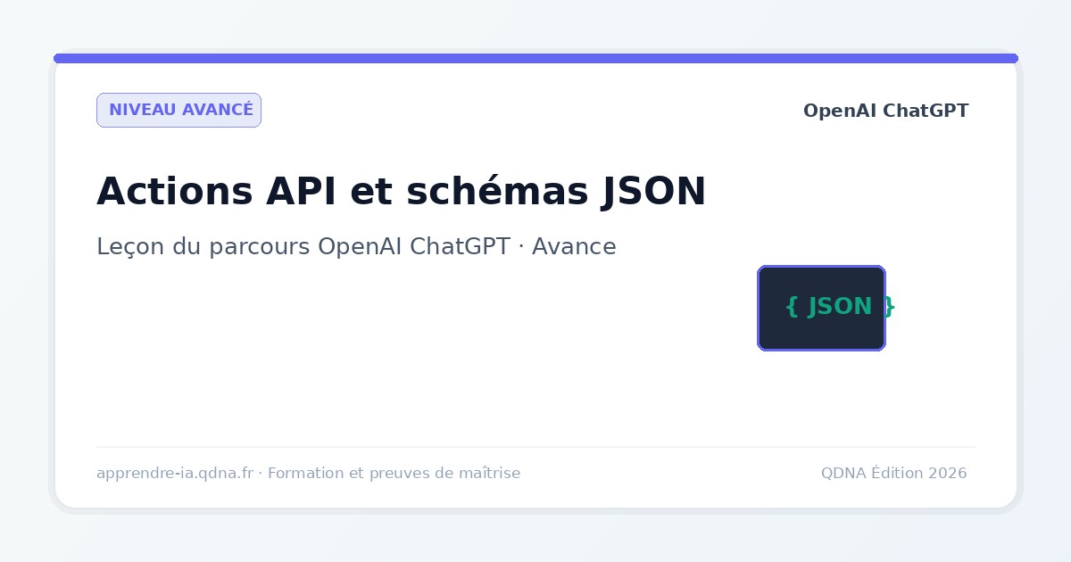 Actions et API dans les Custom GPTs : schémas et webhooks