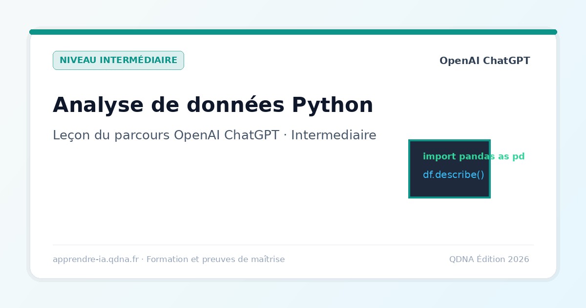 Analyse avancée de données : calculs exacts avec Python