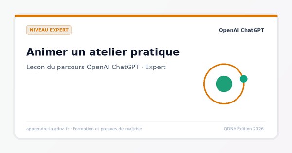 Animer un atelier ChatGPT : formation et pratique d'équipe
