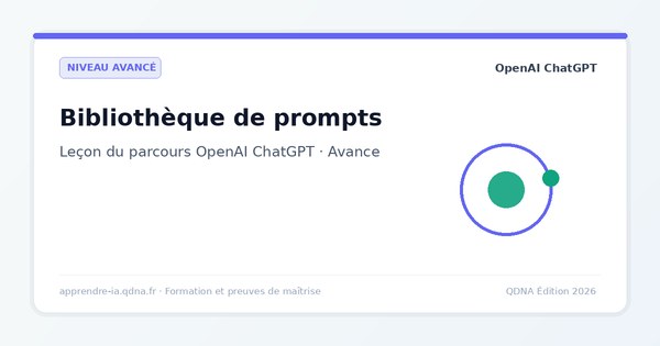 Bibliothèque de prompts d'équipe : capitalisation et partage