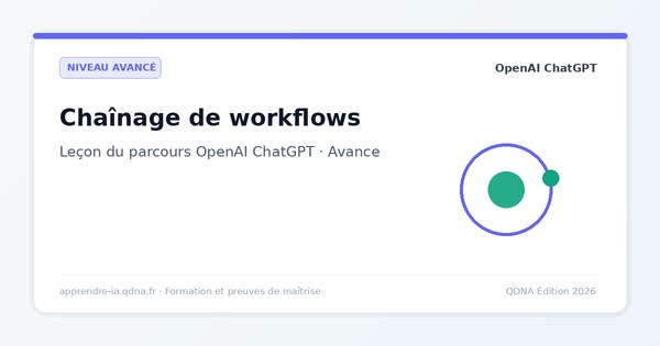 Chaîner les prompts dans ChatGPT : workflows complexes