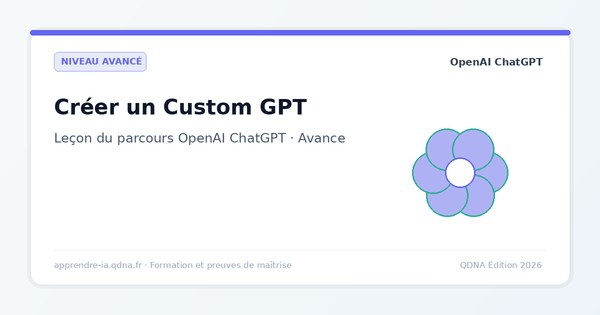 Créer un Custom GPT sans code : instructions et connaissances