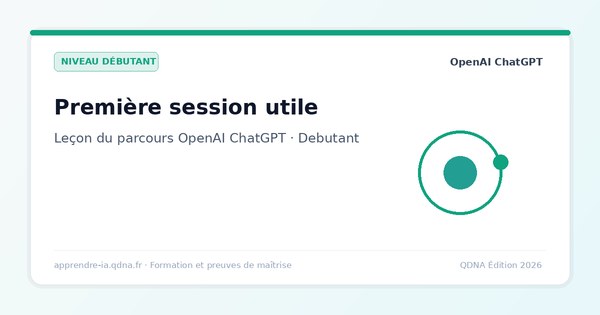 Première conversation avec ChatGPT : guider et mémoriser