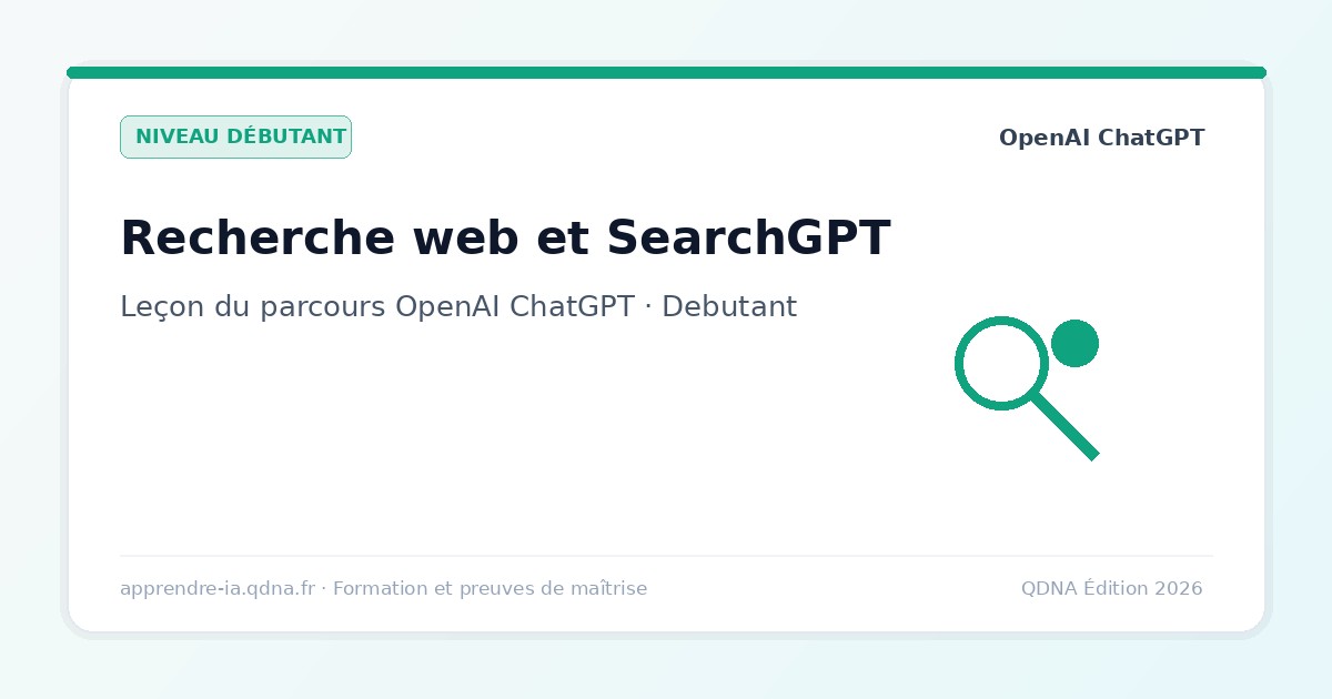 Recherche web et SearchGPT : sources et ancrage en direct