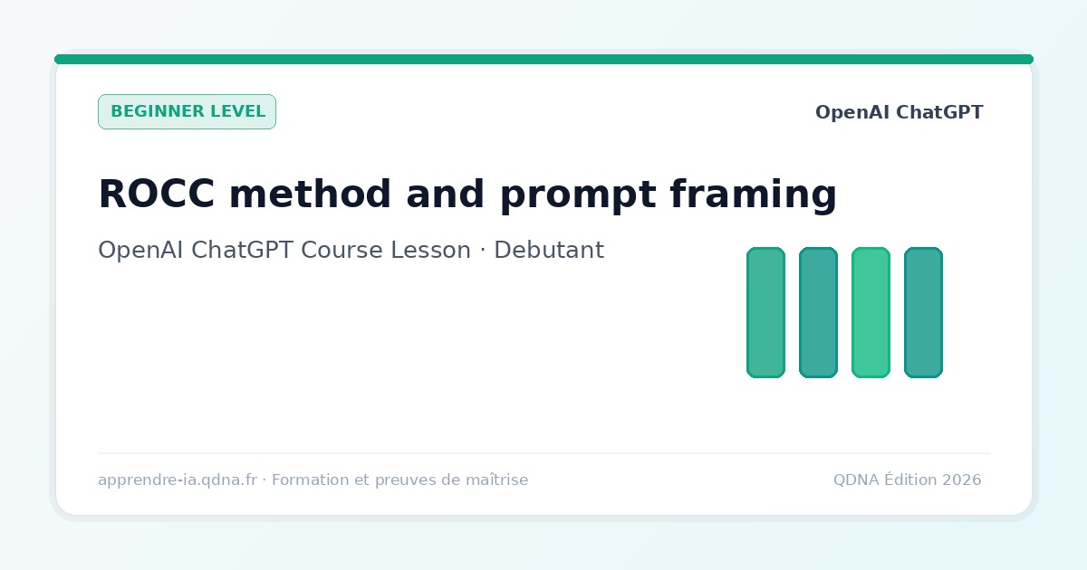 Writing an Effective ChatGPT Prompt: ROCC Method and Framing