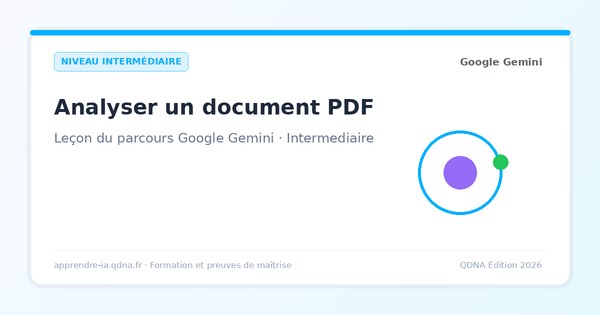 Analyser un document PDF avec Gemini : extraction et synthèse