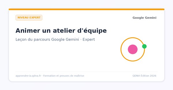 Animer un atelier Gemini : former ses collègues en une heure