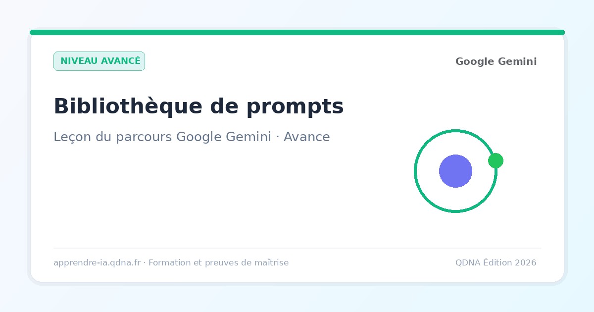 Bibliothèque de prompts Gemini : capitaliser à l'échelle du pôle