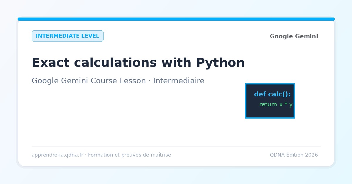 Calculations and data with Python: reliable numbers in Gemini