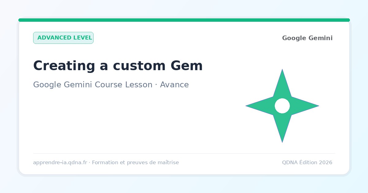 Create a custom Gem: team assistant and persistent rules