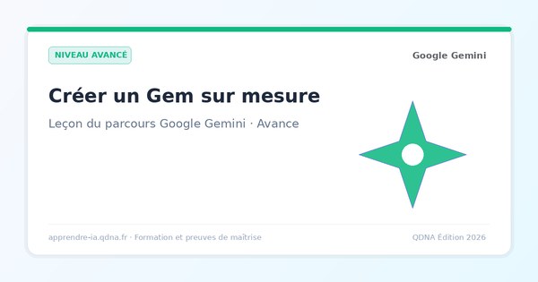 Créer un Gem personnalisé : assistant d'équipe et consignes fixes