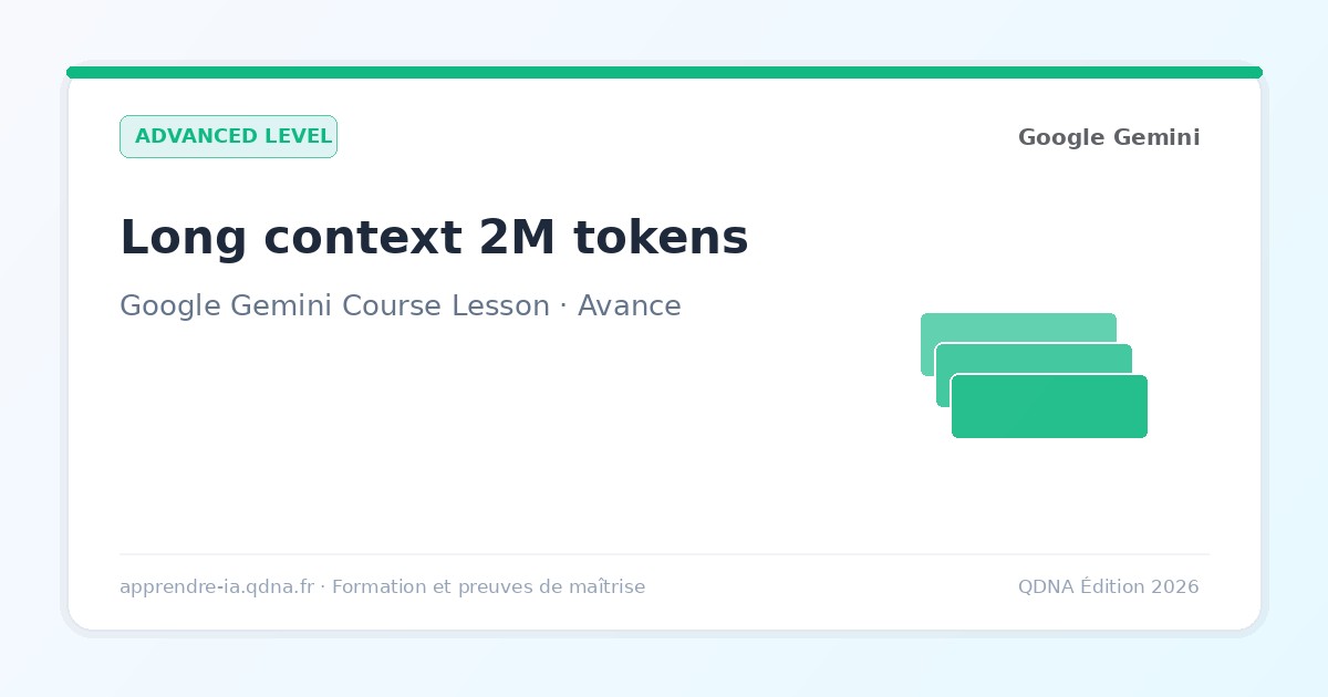 Long context: process one million tokens in a single pass