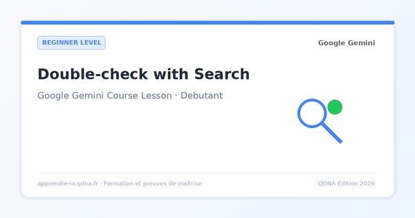 Verify with Google Search: the double-check button